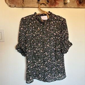 Selkie Bistro Blouse in Floral Print Women's Size Large